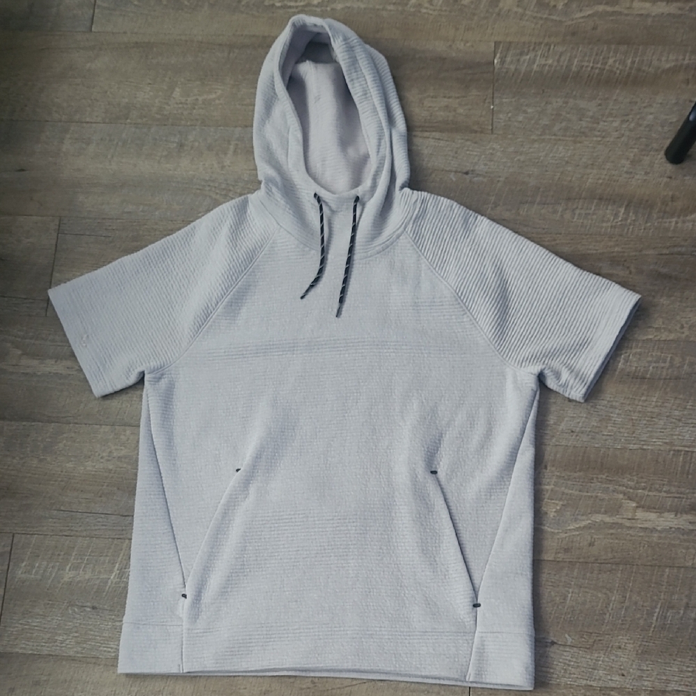 Old Navy Light Gray Short Sleeve Hoodie